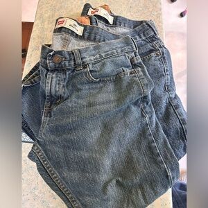 2 pair, boys size 8 HUSKY Levi’s blue jeans